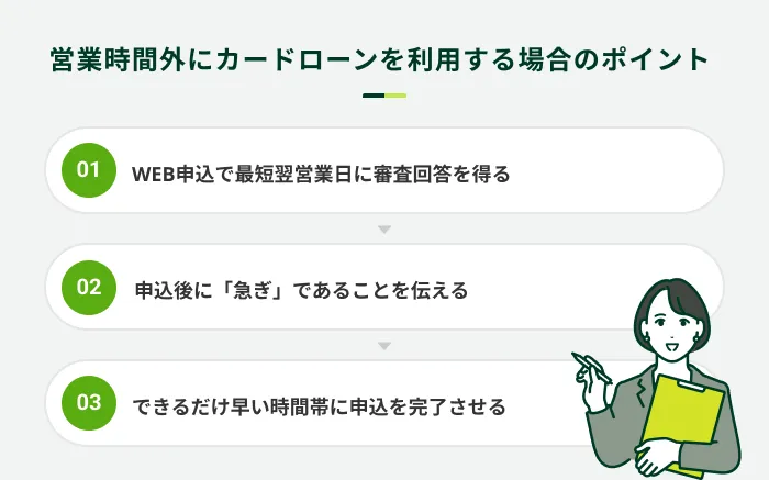 営業時間外の申込ポイント