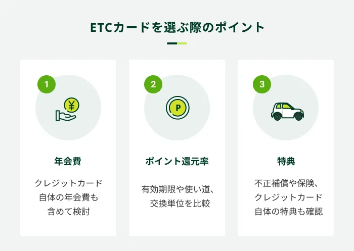 ETC�J�[�h��I�ԍۂ̃|�C���g