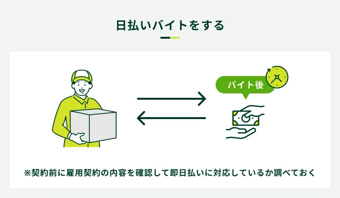 日払いバイトをする