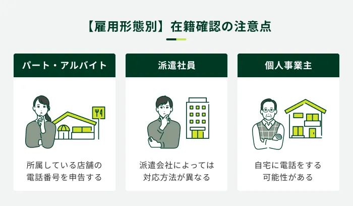 在籍確認の注意点