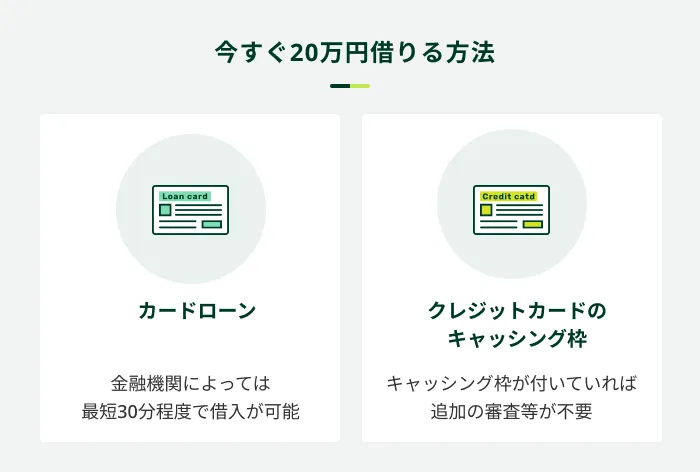 20万円を借りる方法