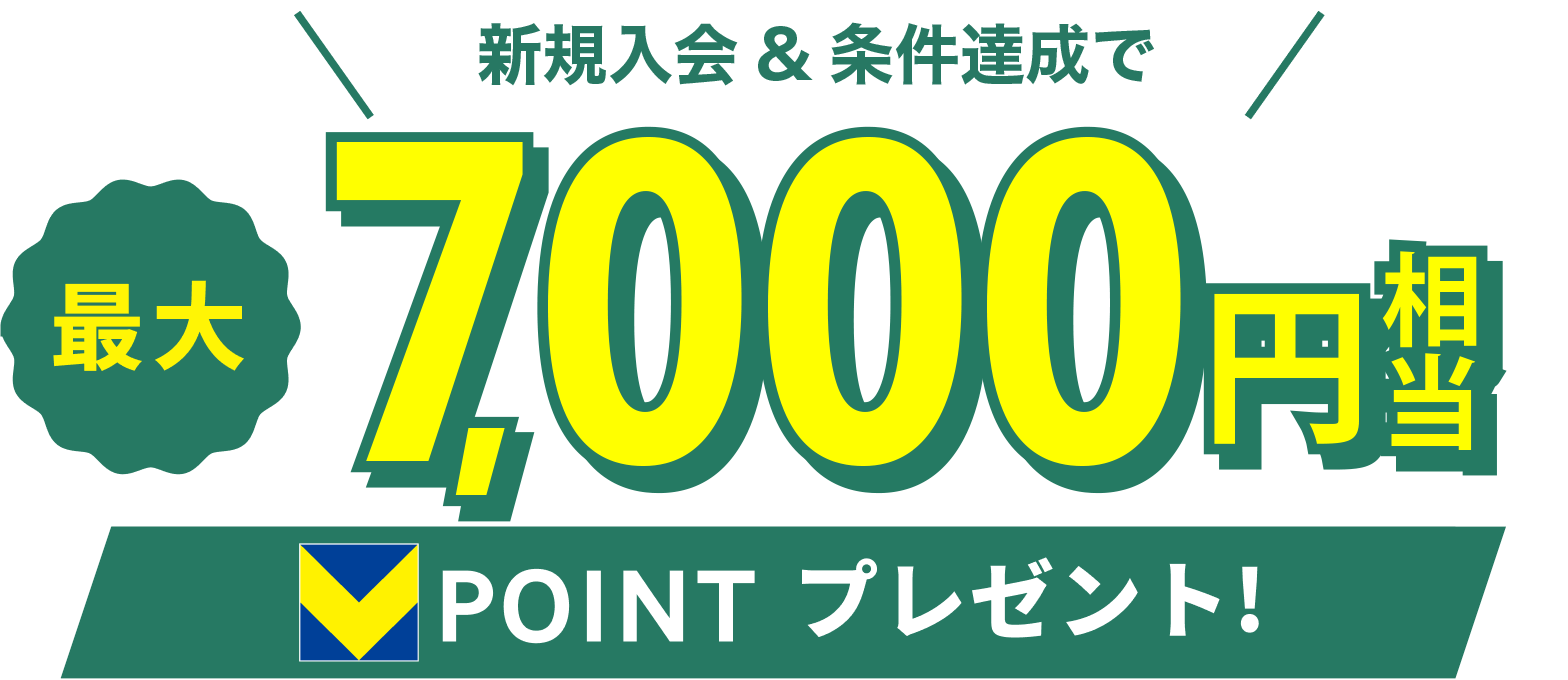 モビット VISA-Wリリースキャンペーン 条件を満たすともれなく最大7,000円相当のVポイントプレゼント!